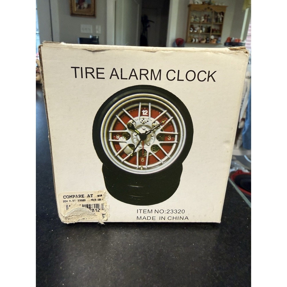 Tire/Wheel Desk Clock New in Box